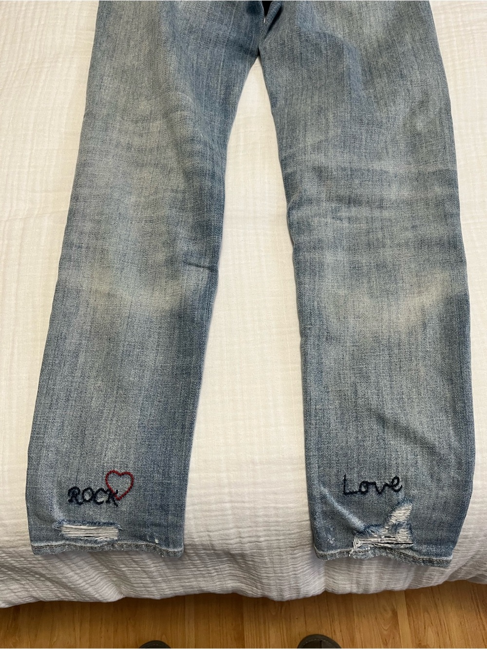 American Eagle limited edition embroidered jeans